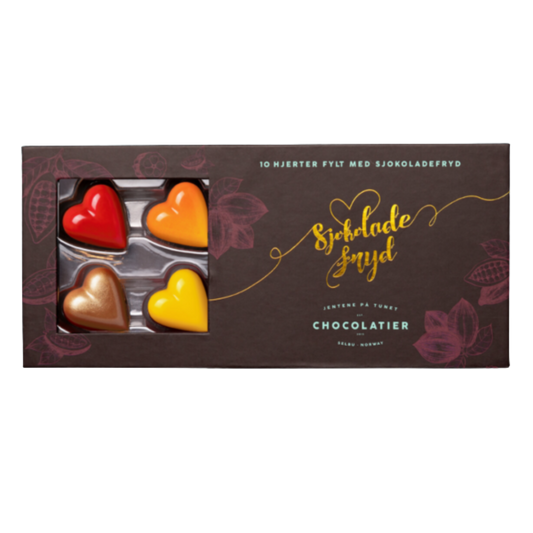 Sjokoladefryd hjerteeske 10 biter