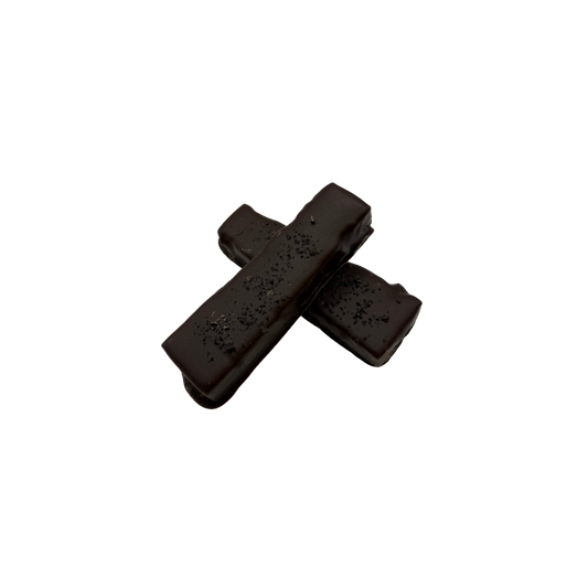 Lakrisnougat i mørk sjokolade