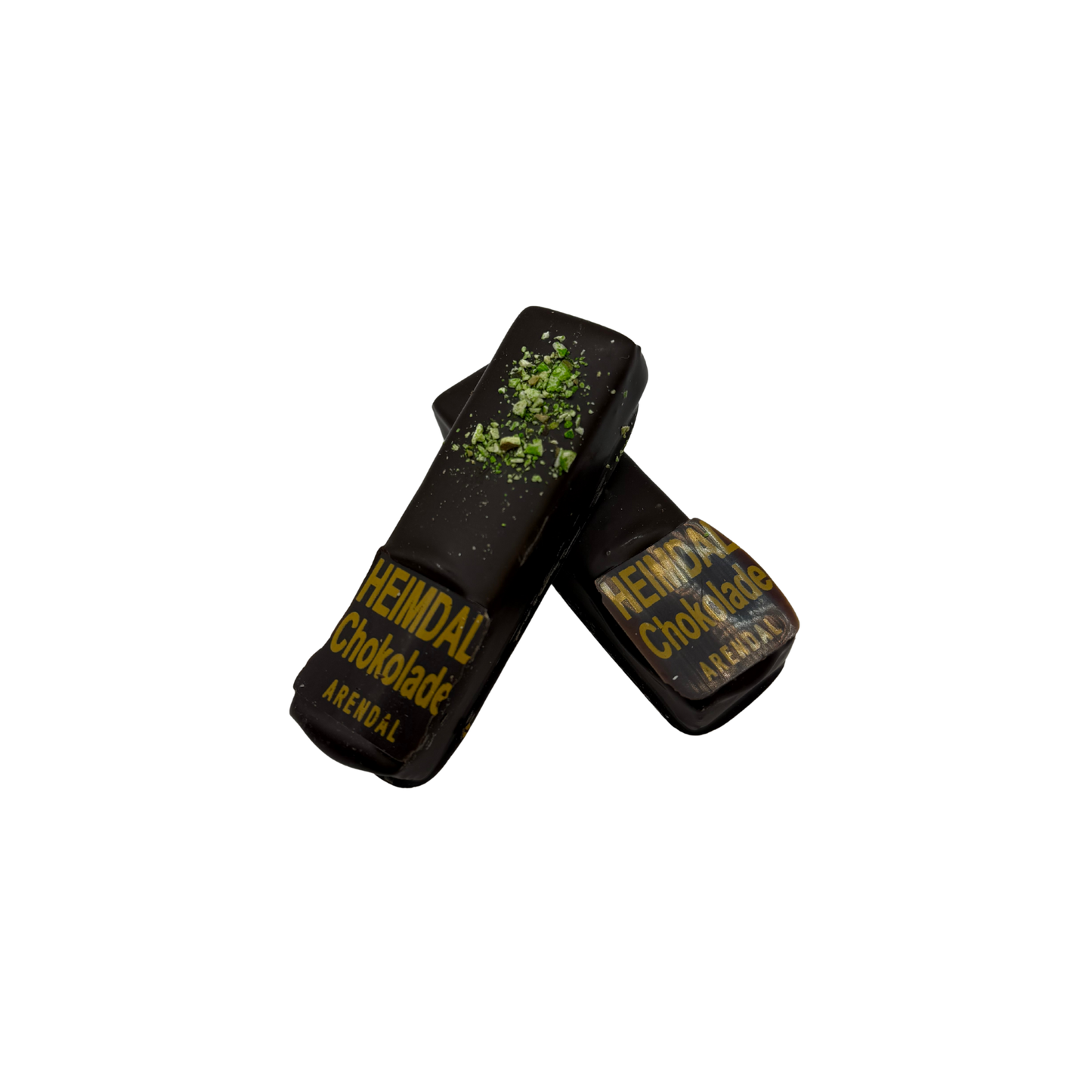 Pistasjmarsipan i mørk sjokolade