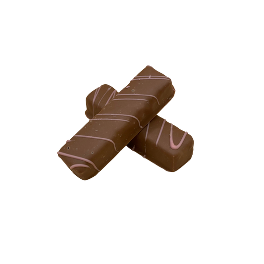 Jordbærnougat i melkesjokolade