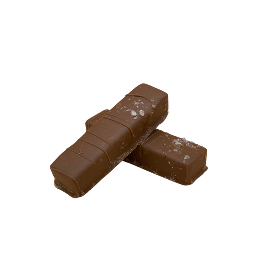 Karamellnougat med havsalt i melkesjokolade