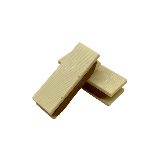 Nougatkiks i hvit sjokolade