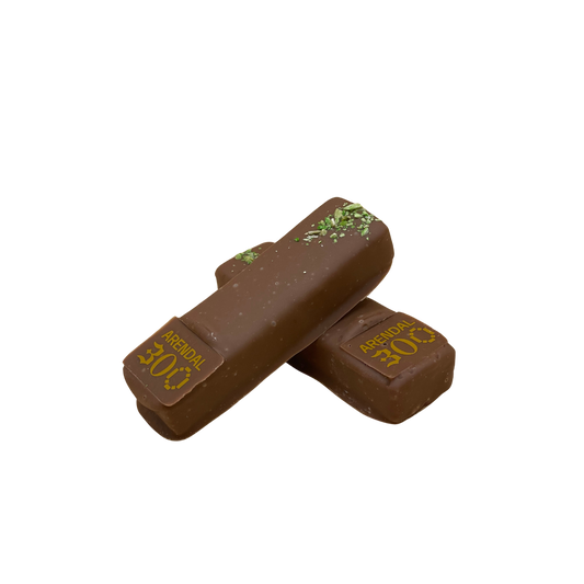 Pistasjmarsipan i melkesjokolade